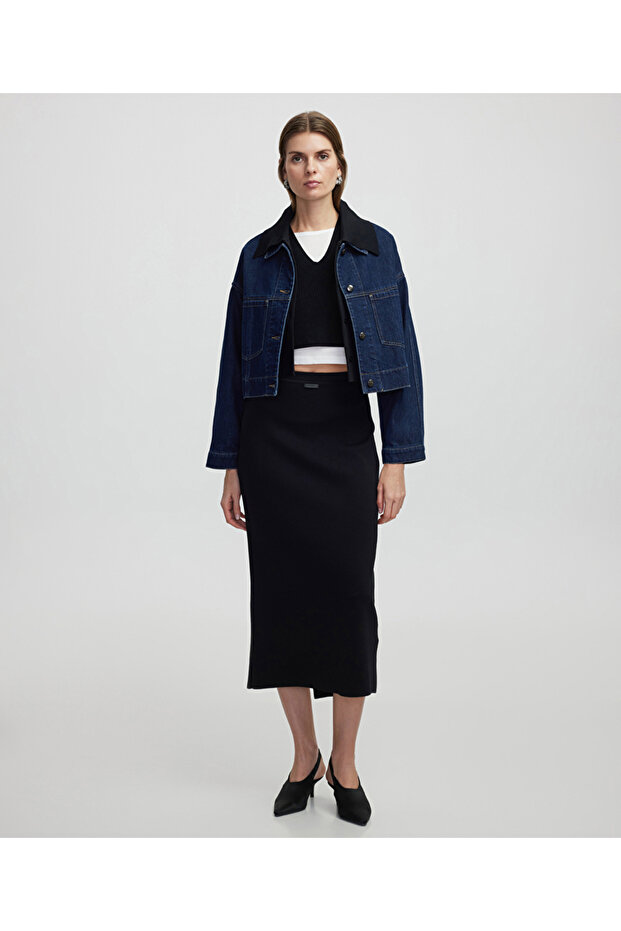 Triko mix denim mont - 5