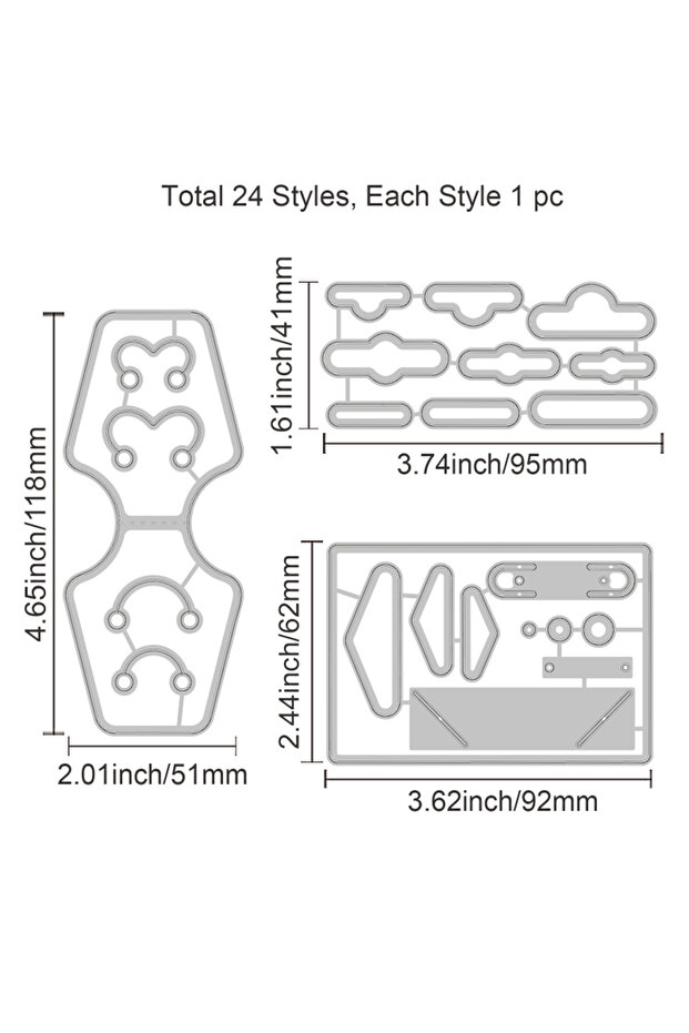AECH03-04787-3pcs 3pcs Earring Display Cards Cutting Dies Metal Jewelry Card Die Cuts Embossing Sten