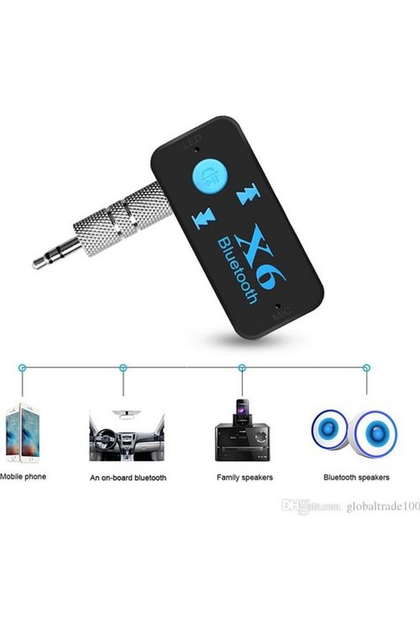 Case 4u Bluetooth Müzik Alıcısı 3.5 Mm Aux Adaptör Araç Kiti 3in1 - Cyber An-6999 X6 - 5