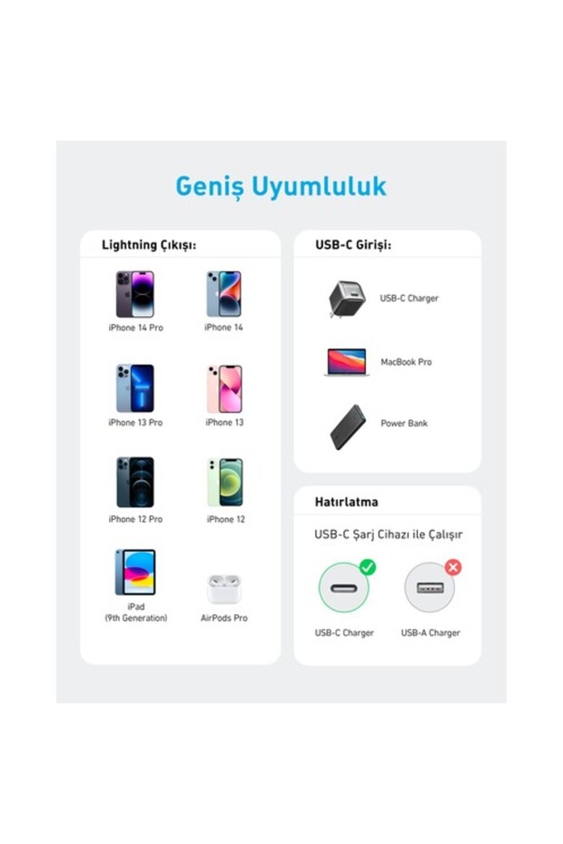 322 USB-C to Apple iPhone Lightning 1.8m MFI Lisanslı Şarj/Data Kablosu - Beyaz - A81B6 - 5