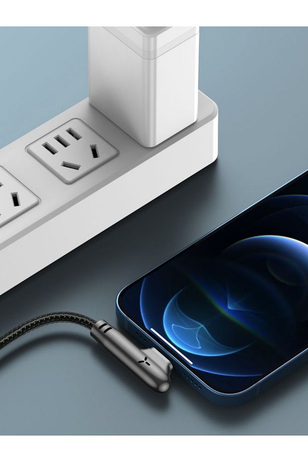 30 Watt Oyuncu Şarj Kablosu Usb Type-C 5.0 Amper 90 Derece Halat Kablo - 6