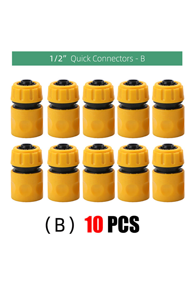 Bx10pcs 10PCS Garden 1/2 inch 16mm Connectors Gardening Tap Water Pipe Quick Connect Adapter Hose Ex