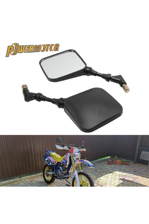 For Suzuki DR 650 350 200 250 DRZ400 Accessories Motorcycle Rearview Mirror 2Pcs 8mm 10mm Moped S...