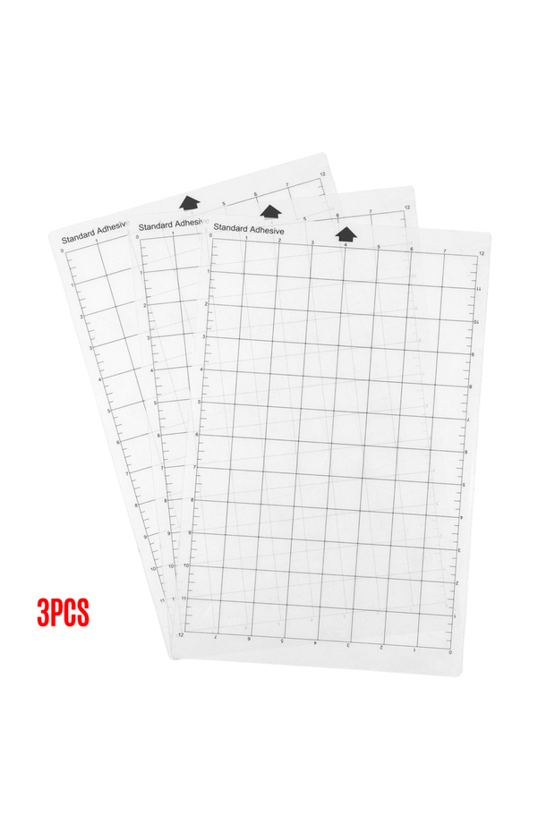 3PCS 3PCS Replacement Cutting Mat Transparent Adhesive Cricut Mat Mat with Measuring Grid 8 by 12-In