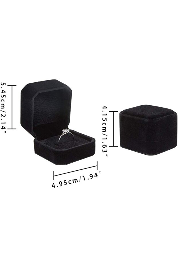 10pcs 10 Pack Velvet Ring Box Earring Box Black Velvet Jewelry Pendant Box 2x2x1.6 for Valentine's D