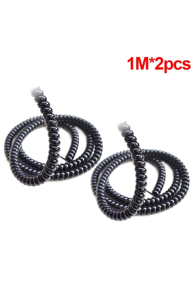 Black 2pcs 6mm Bicycle Harness Winding Tube Electric Vehicle Brake Wire Organizer Protective Sleeve