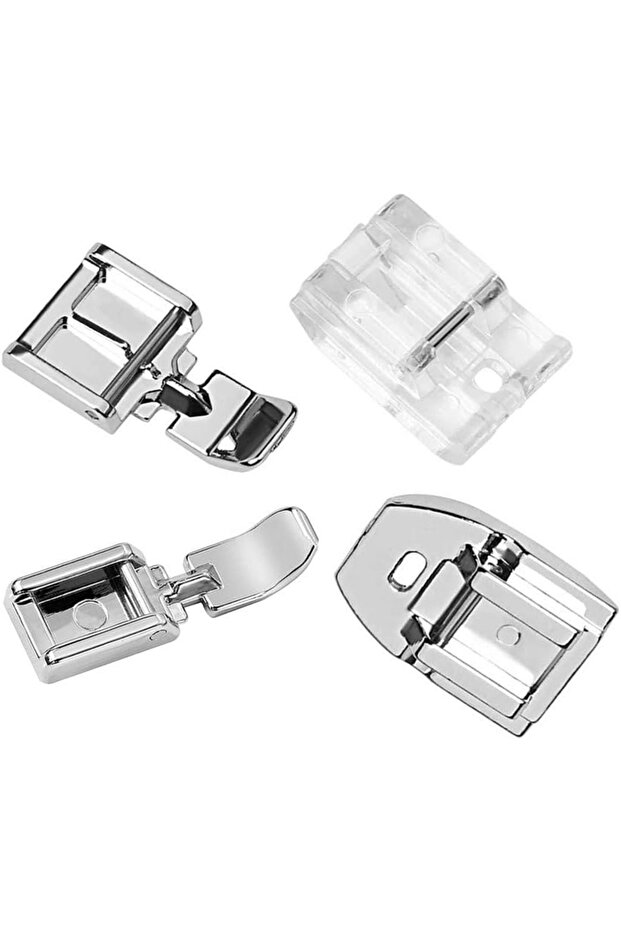 1 4 PCS/Set Zipper Presser Foot Invisible Zipper Foot For Singer Brother Juki Low Shank Snap-On Sew.