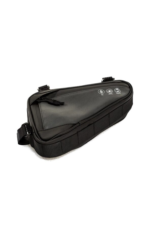 Black Bike Frame Storage Bag, Water Resistant Reflective Bicycle Triangle Bag , for Mountain Road Bi