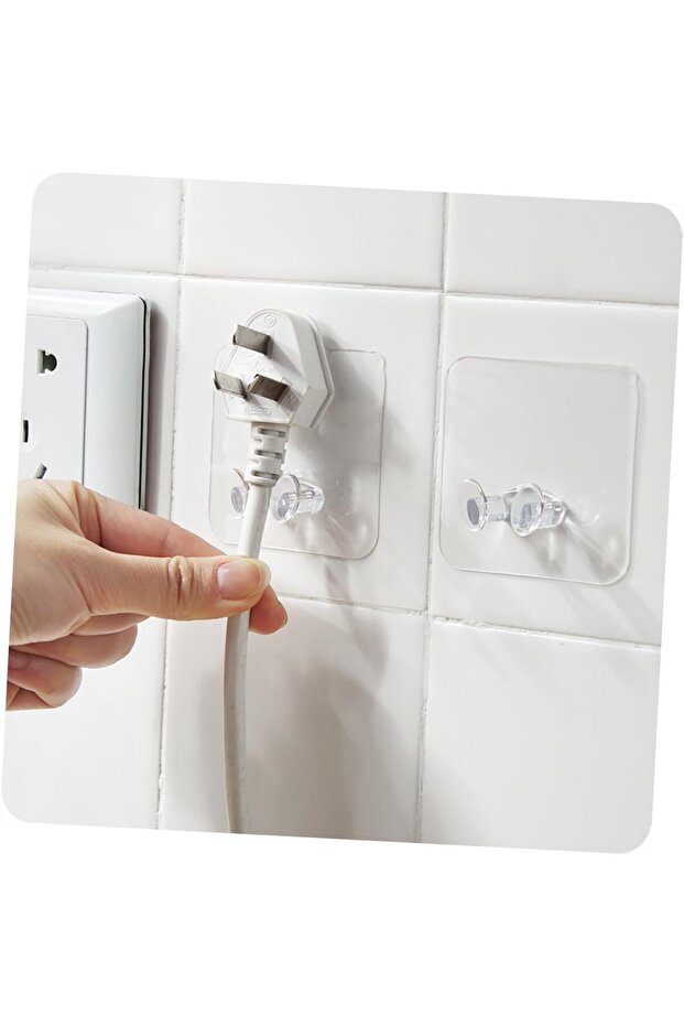 10 قطع من أشرطة قابس الكابلات ذاتية اللصق - منظم المقبس ومنظم الحلاقة - 1