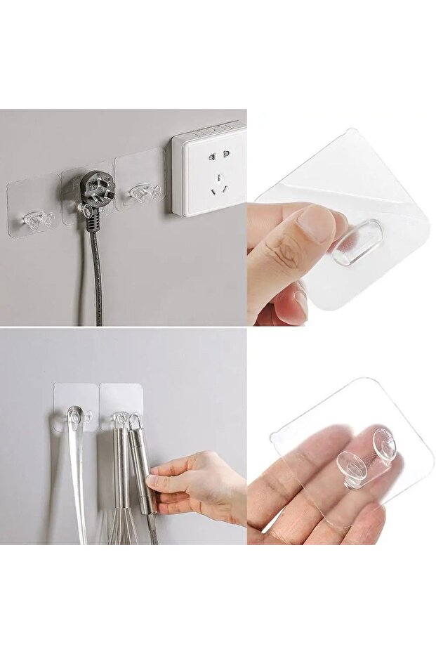 10 قطع من أشرطة قابس الكابلات ذاتية اللصق - منظم المقبس ومنظم الحلاقة - 5