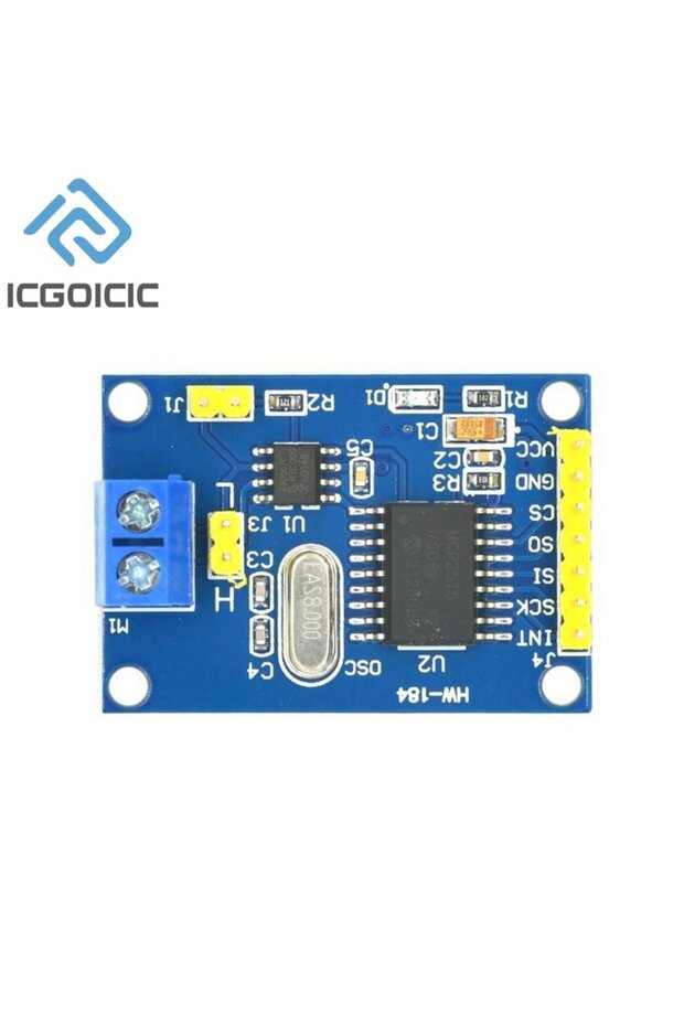 وحدة ناقل CAN MCP2515 من ICGOICIC بلون أحمر البطيخ، مستقبل SPI TJA1050 لوحدة تحكم ARM 51 MCU