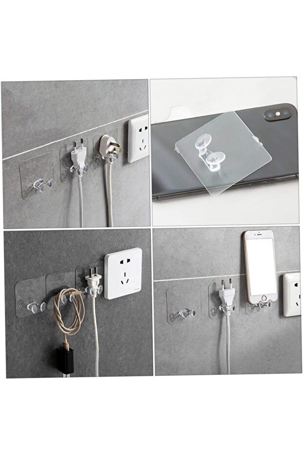 10 قطع من أشرطة قابس الكابلات ذاتية اللصق - منظم المقبس ومنظم الحلاقة - 2