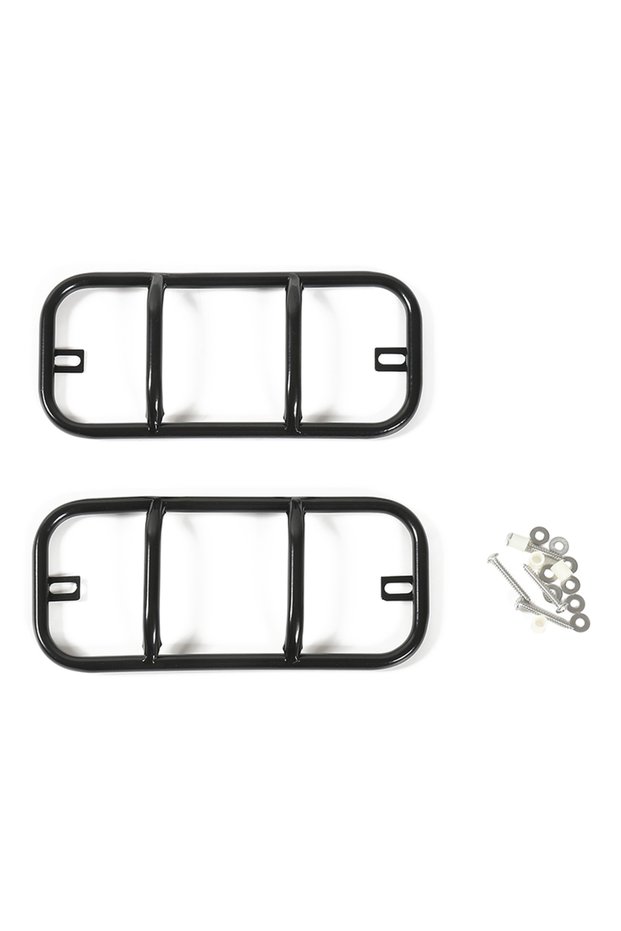 black SHINEKA Lamp Hoods For Suzuki Jimny 2007 Up Iron Car Rear Bumper Fog Lamp Light Decoration Cov