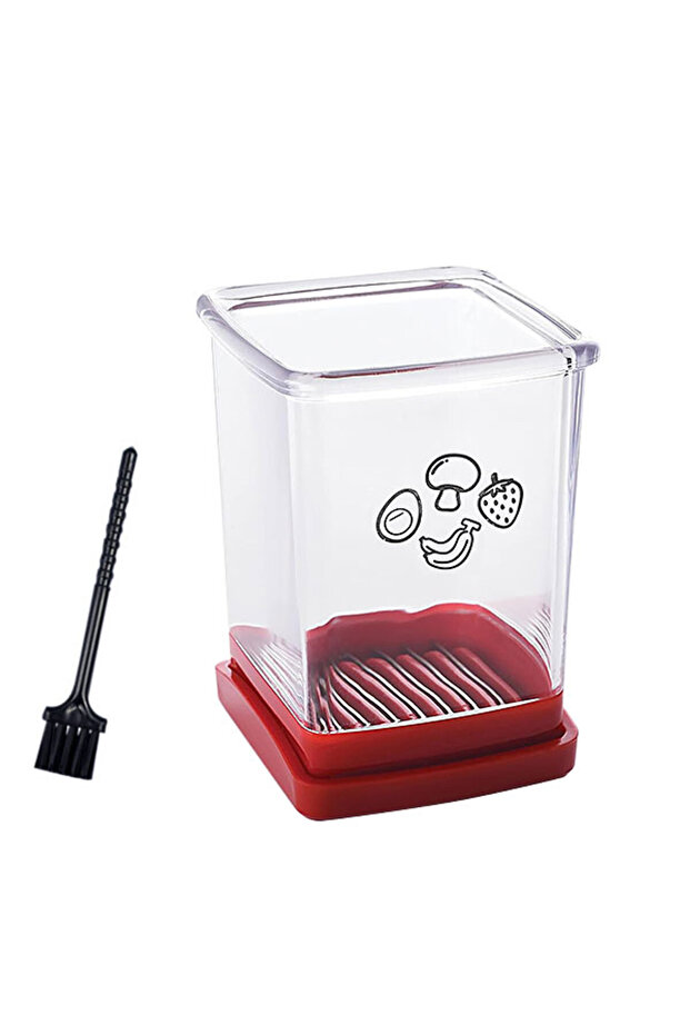 1pcs with brush Fruit Speed Cup Slicer With Push Plate Egg Slicer Strawberry Banana Cutter Quickly M