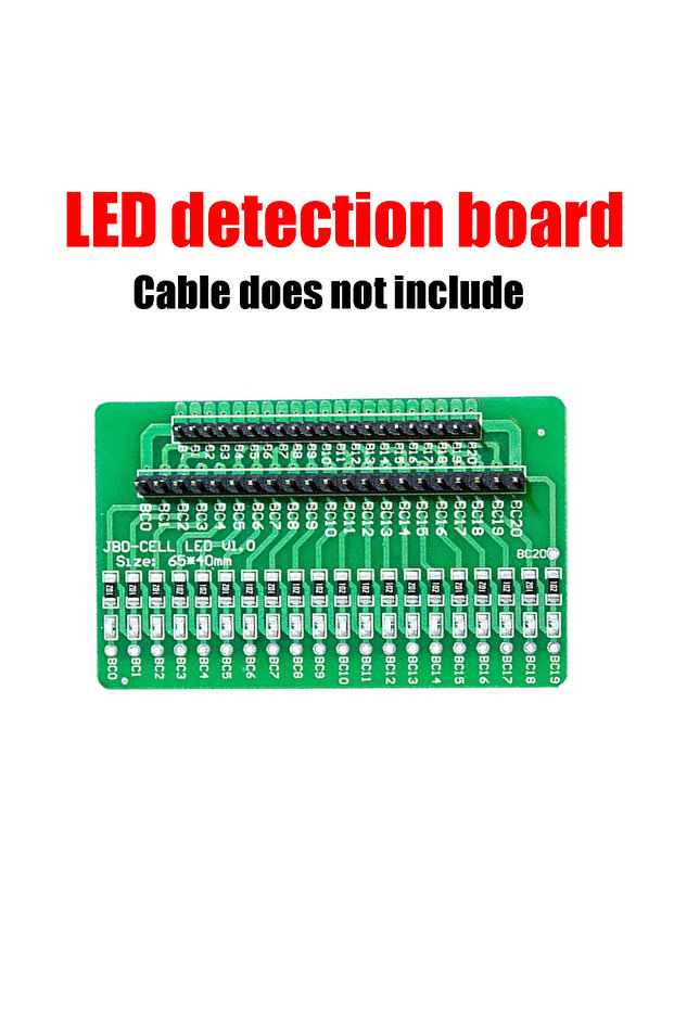 لوحة فقط بدون كابل 3S ~ 20S لوحة كشف LED مصباح اختبار الكابل لبطارية ليثيوم أيون LifePo4
