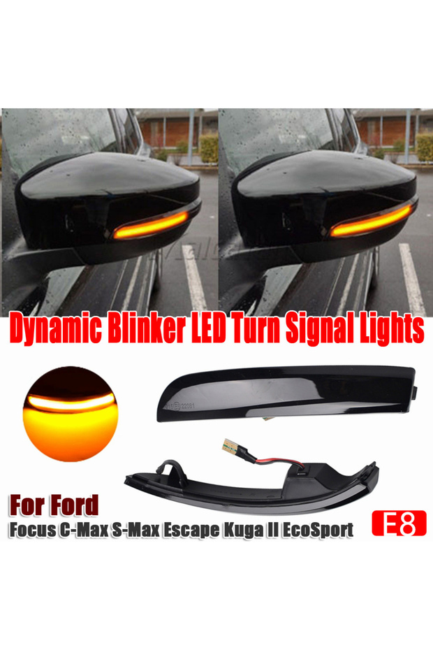 For Ford Kuga Ecosport Dynamic Blinker LED Turn Signal Light Side Mirror Indicator Sequential 201... - 1