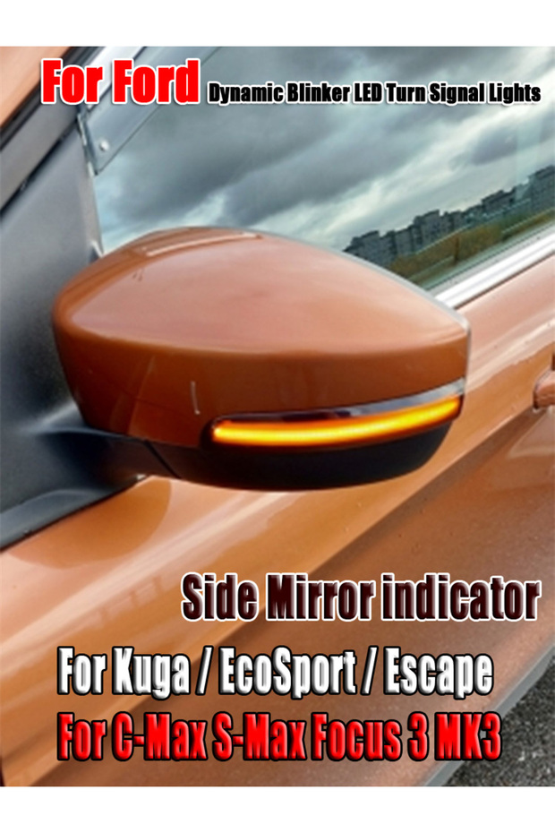 For Ford Kuga Ecosport Dynamic Blinker LED Turn Signal Light Side Mirror Indicator Sequential 201... - 8