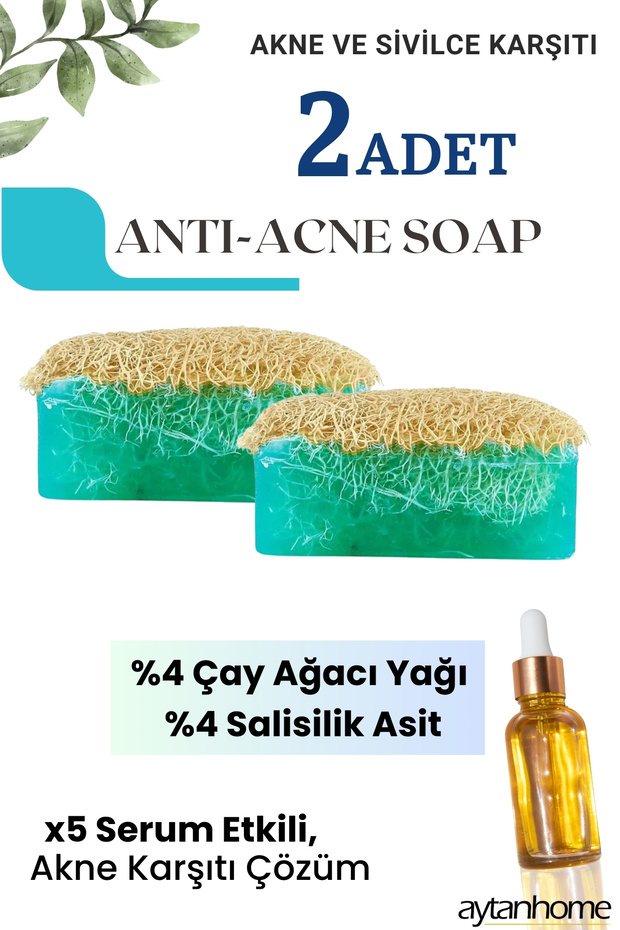 (2 Pieces) Anti Acne 5X Acne Serum Effective and Cleansing Bar Anti Acne Soap