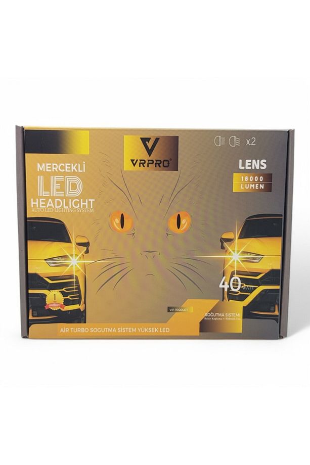 H7 Mini led Xenon Kendinden Mercekli 16000LM 40Waltt 6000K BEYAZ - 6