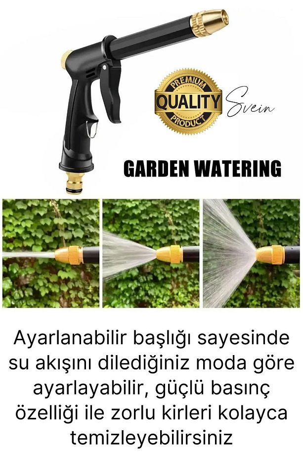 Çok Fonksiyonlu Ayarlanabilir Yüksek Basınçlı Yıkama Su Tabancası Tazyikli Araba Motor Yıkama Bahçe - 4