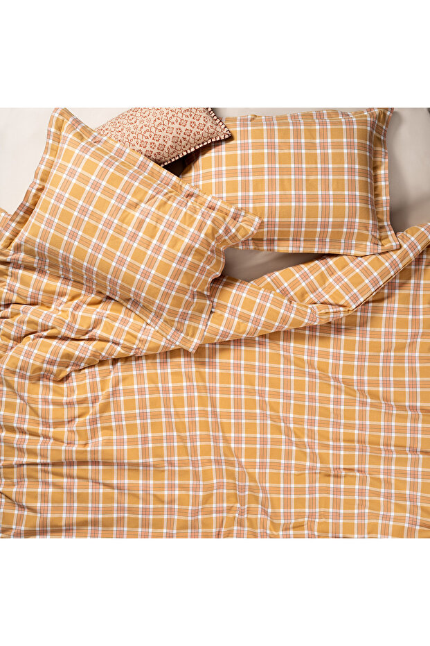 Viseu Mustard Yellow Cotton Duvet Cover Set