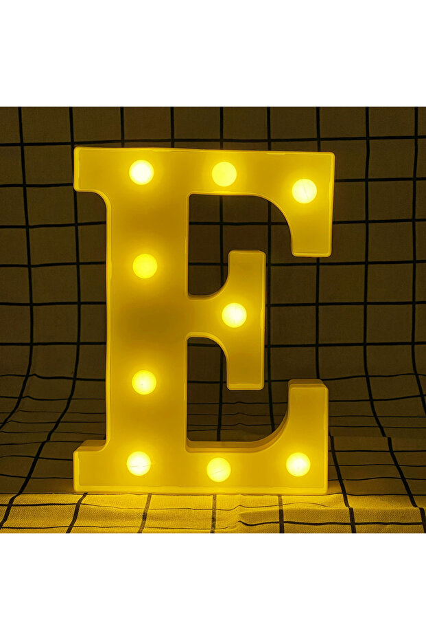 16cm E 16cm LED letter warm light, letter number light with battery, used for home decoration lights