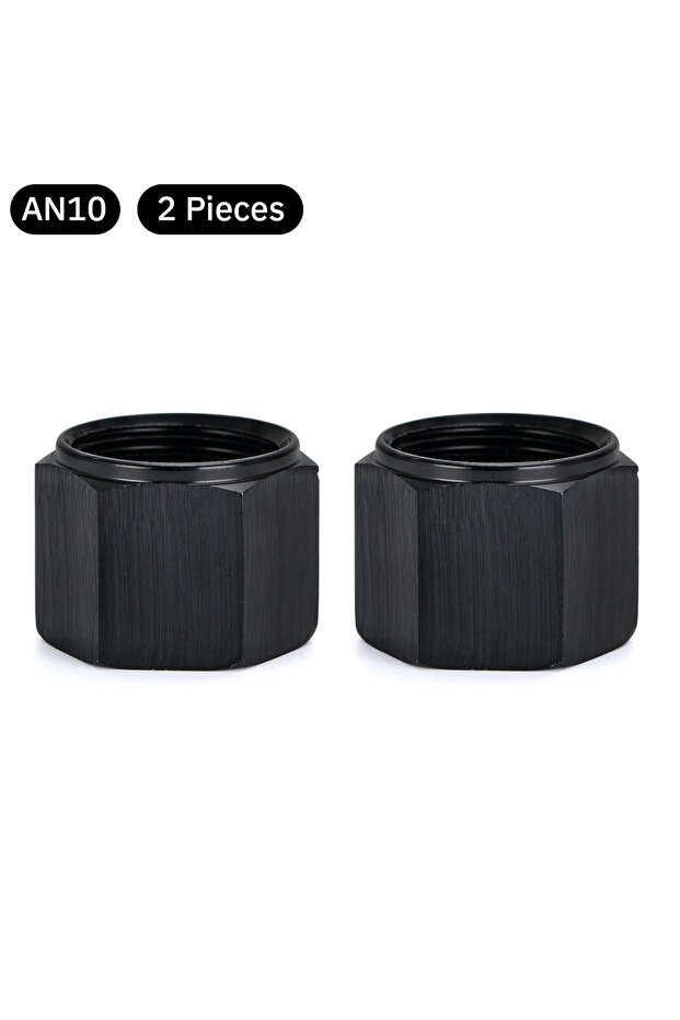 2pcs an10 Aluminum AN6 AN8 AN10 Adapter Female Flare End Cap Plug Tube Nut 6-AN 8-AN 10-AN Fitting B
