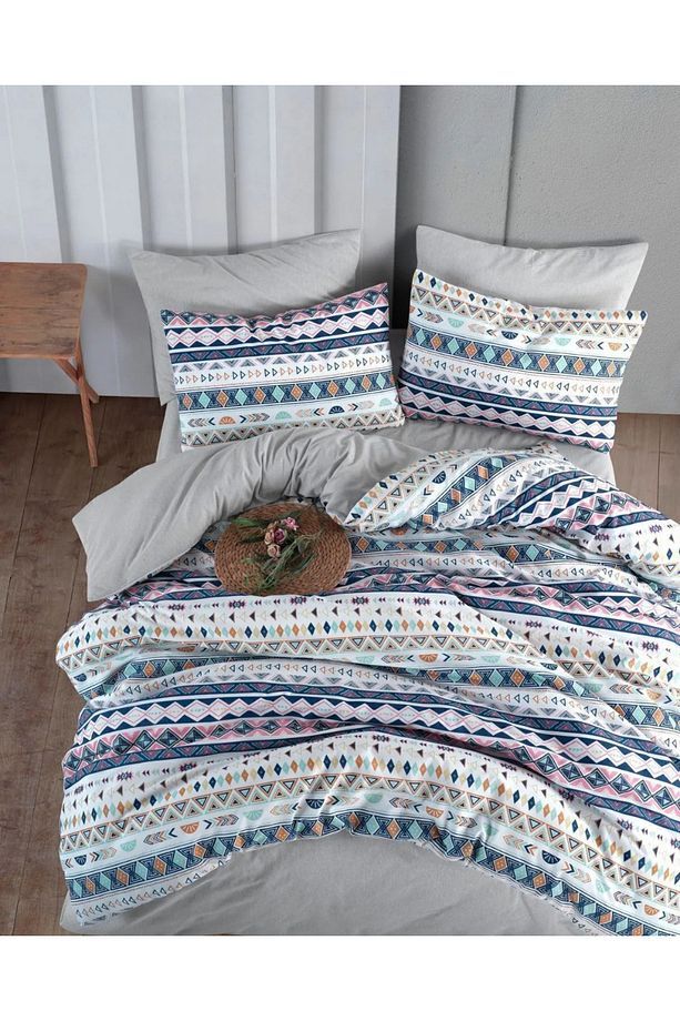 Basic Piramit Tek Kişilik 1 Adet Nevresim (YORGAN KILIFI) 160 Cm X 220 Cm, Malzeme: %100 Pamuk. - 3