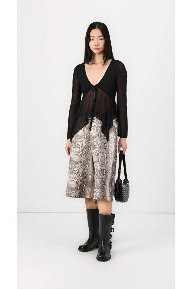 بلوزة تول شفافة - 1