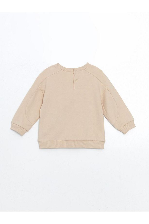 LCW baby Bisiklet Yaka Baskılı Erkek Bebek Sweatshirt ve Eşofman Alt 2'li - 3