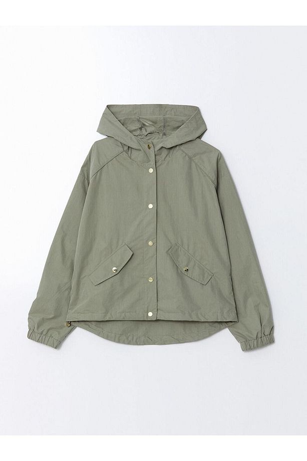 XSIDE Kapüşonlu Düz Oversize Kadın Trençkot - 6