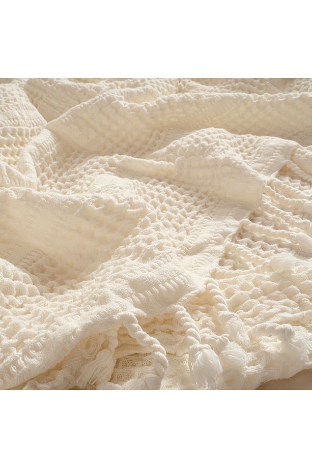 Solıd Tek Kişilik Pamuk Pike 160x220 Cm Ekru - 2