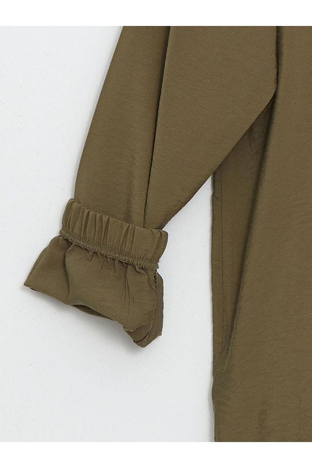 LCW Modest Kapüşonlu Düz Oversize Kadın Tunik - 7