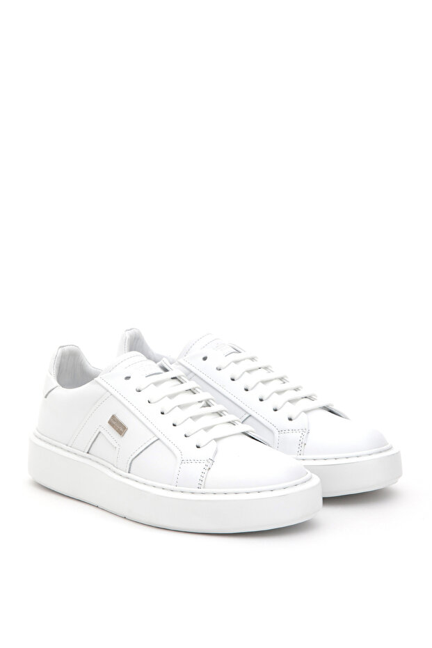 White Eva Sole 100% Leather Casual Shoes 50295817-Vr013