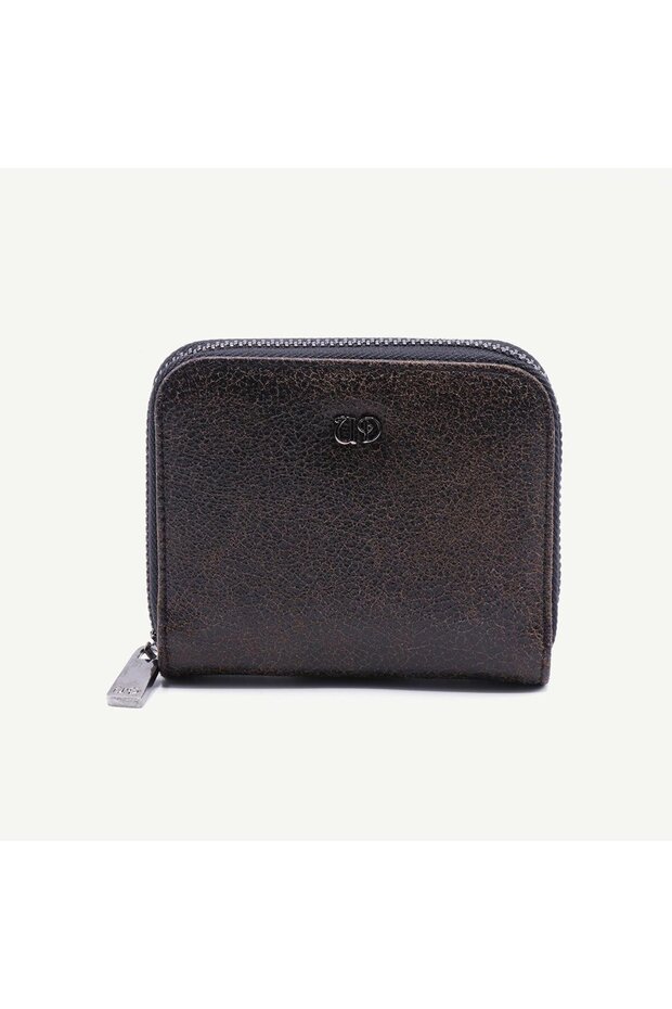 Uderra Women's Genuine Leather Gray-Black Mini Wallet - S1Kc0106