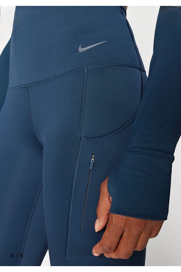 Dri-Fit Go Firm-Support High-Waisted 7/8 Running Mavi Kadın Tayt - 3