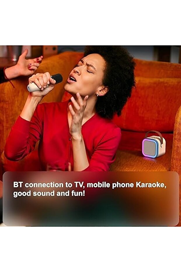 Speaker Machine Bluetooth-Compatible Wireless Karaoke Mic Speaker Multi-Compatibility Modes - 6