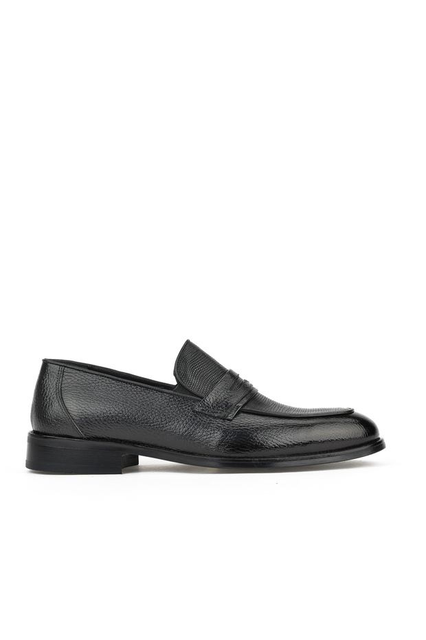 Men's Genuine Leather Black Classic Shoes - 1511027 Z086