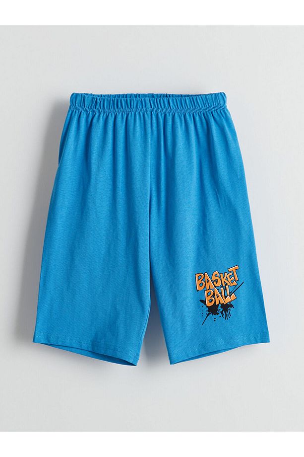 LCW Kids Bisiklet Yaka Erkek Çocuk Şortlu Pijama Takımı - 5