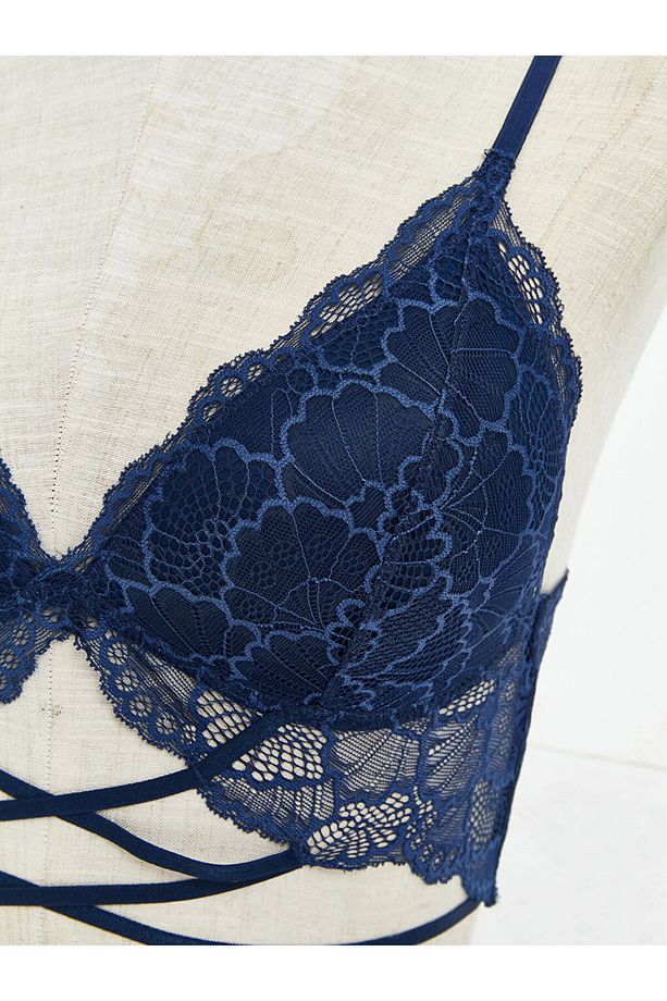 LCW DREAM Lacivert Balensiz Dolgusuz Dantelli Bralet - 3