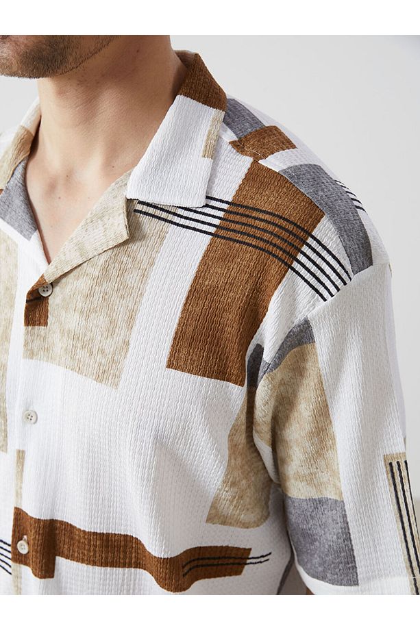LCW Vision Regular Fit Kısa Kollu Desenli Erkek Gömlek - 3