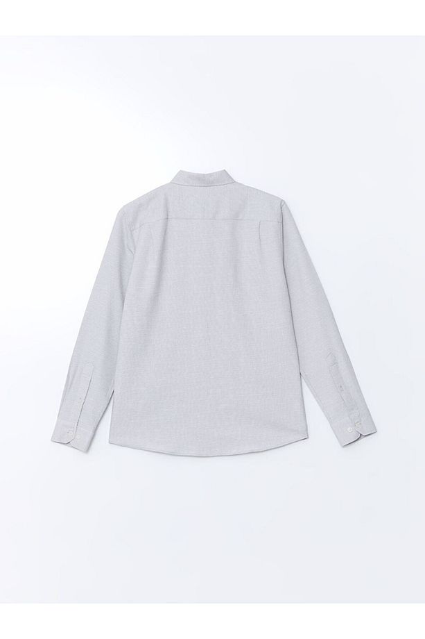 LCWAIKIKI Classic Regular Fit Uzun Kollu Armürlü Erkek Gömlek - 5