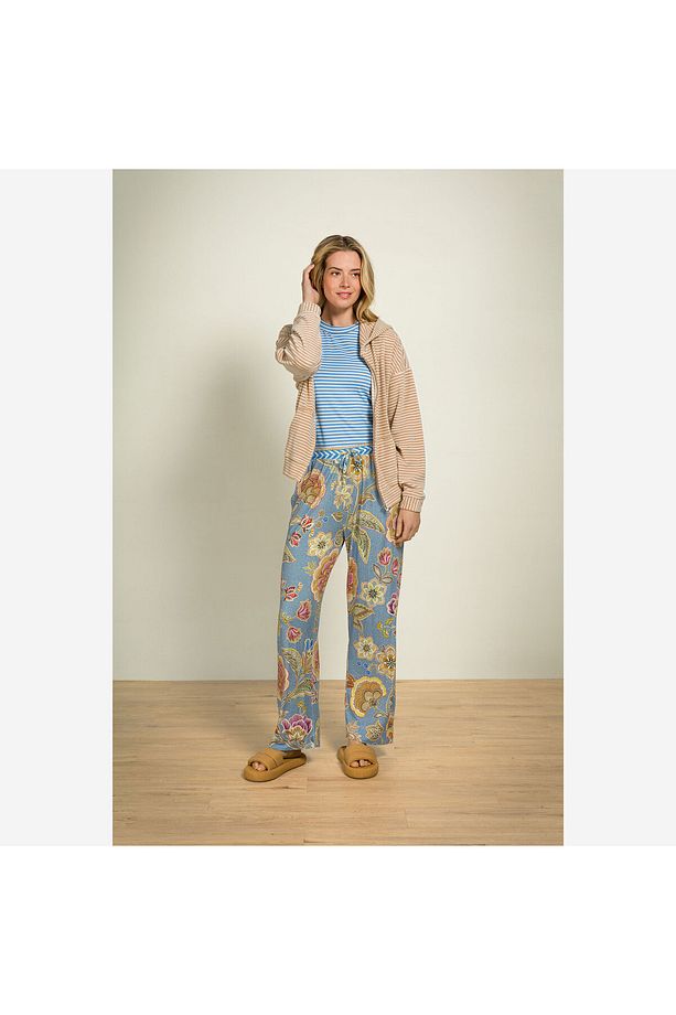 Belin Mavi Viscose Pantolon - 5