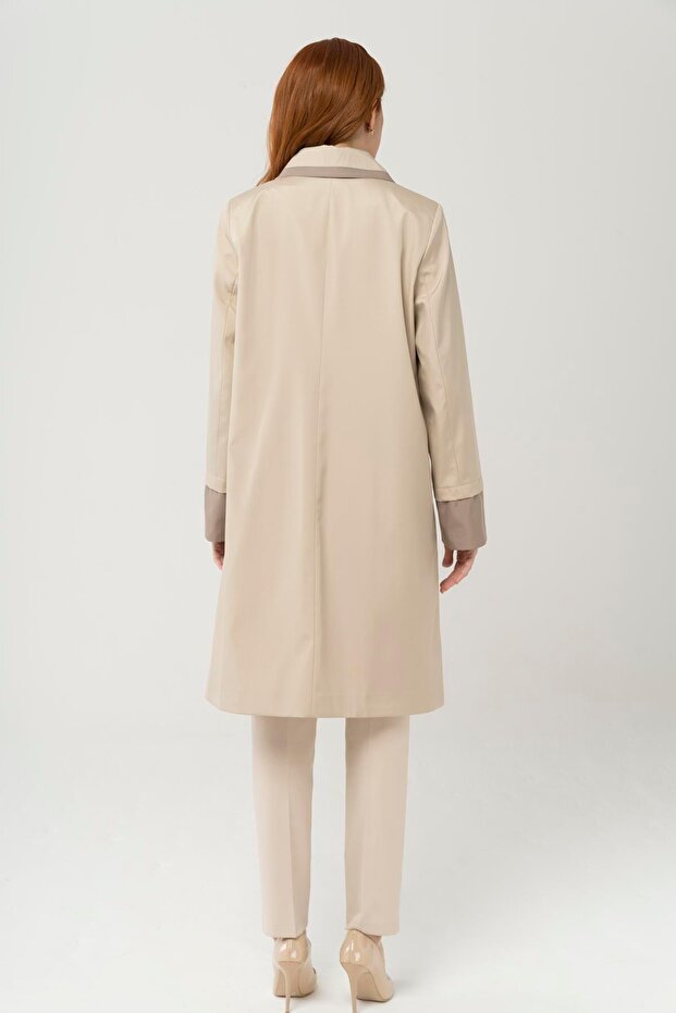 Garni Detaillierter Trenchcoat in Übergröße mit Metallaccessoires STONE 4286 - 5