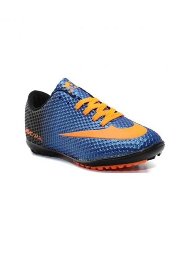 Blue Orange Astroturf Football Boots - 401-25, 36-39