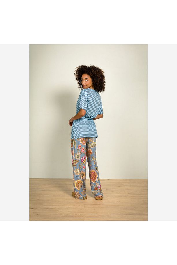 Belin Mavi Viscose Pantolon - 8