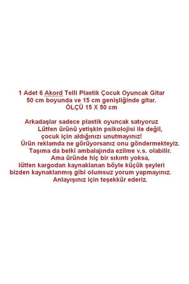 Oyuncak Mor Kuromi Modelli İspanyol Gitar 6 Telli Akort Edilebilir Çocuk Gitarı 48 Cm. - 2
