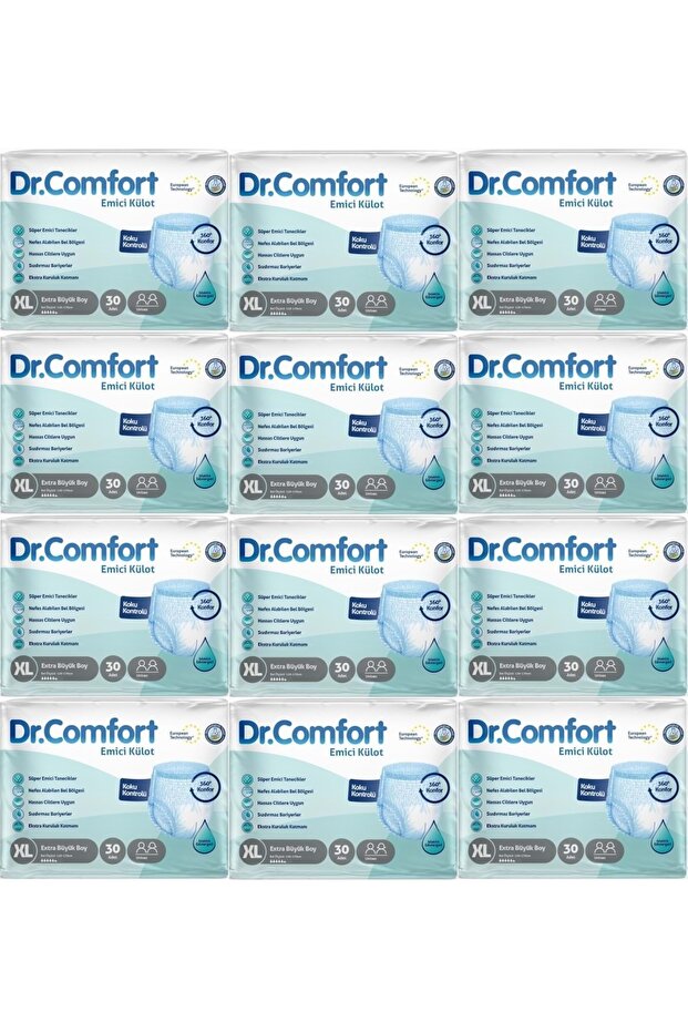 Patient Diapers Adult Absorbent Panties Extra Large (XL) 360 Pieces (12Pk*30)