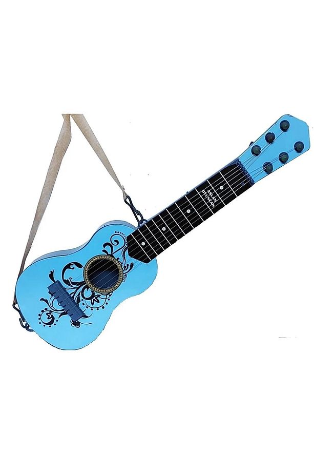 48 Cm. Oyuncak Mavi Ispanyol Çocuk Gitarı 23 Nisan Okul Gösterisi Gitarı - 5
