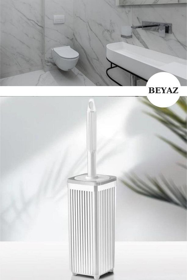 Kare Tuvalet Fırçalık, Klozet Banyo WC Temizlik Fırçası - 1